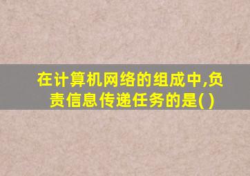 在计算机网络的组成中,负责信息传递任务的是( )